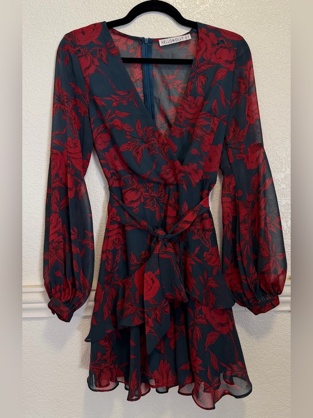 Hello Molly Floral Wrap Mini Dress 🌹 - Picture 9 of 13